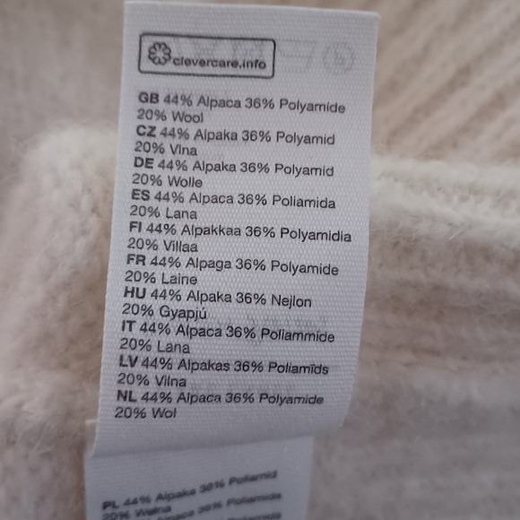 Stockholm Atelier & Other Stories Womens Crop Alpaca Wool Sz Sm Short Sleeve Top - Picture 7 of 8